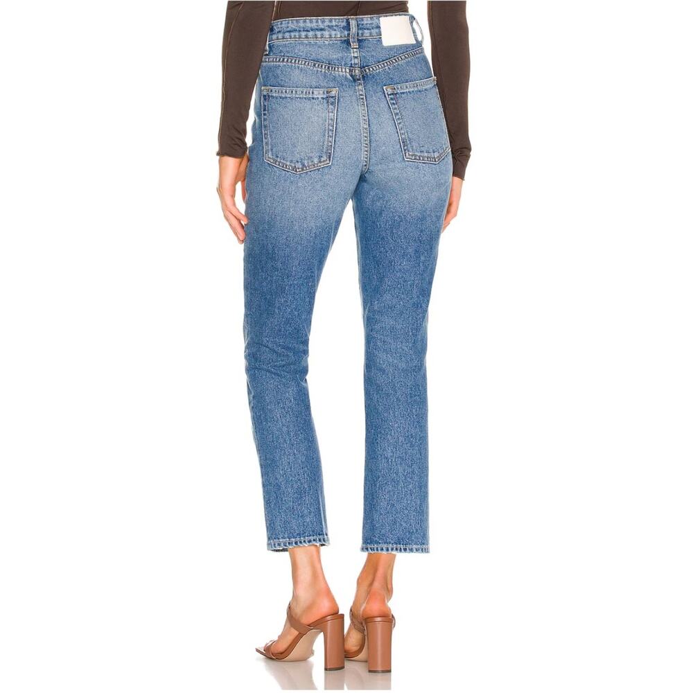 GRLFRND The Karolina High Rise Straight Crop Jeans Long Island Wash 27 - Picture 3 of 9